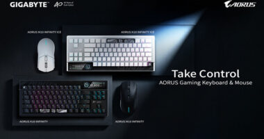 GIGABYTE เผยโฉมอุปกรณ์เกมมิ่งรุ่นใหม่ล่าสุด ทั้งคีย์บอร์ด AORUS K10 INFINITY และเมาส์ M10 INFINITY. ในงานCOMPUTEX 2026