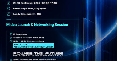 Midea เตรียมเปิดตัวสถาปัตยกรรมไฮเปอร์คอนเวอร์เจนซ์ด้านพลังงานและการทำความเย็นครั้งแรกของอุตสาหกรรมในงาน Data Center World Asia ปี 2569 Midea เตรียมเปิดตัวสถาปัตยกรรมไฮเปอร์คอนเวอร์เจนซ์ด้านพลังงานและการทำความเย็นครั้งแรกของอุตสาหกรรมในงาน Data Center World Asia ปี 2569