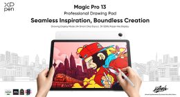 XPPen เปิดตัว Magic Pro 13 แท็บเล็ตวาดภาพระดับมืออาชีพที่รองรับทุกสถานการณ์ใช้งาน เชื่อมแรงบันดาลใจระหว่างเดินทางสู่การสร้างสรรค์ผลงานระดับมืออาชีพ